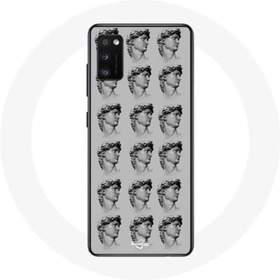 Coque - Samsung - Galaxy A41 - Souple - Statue - Gris grijs