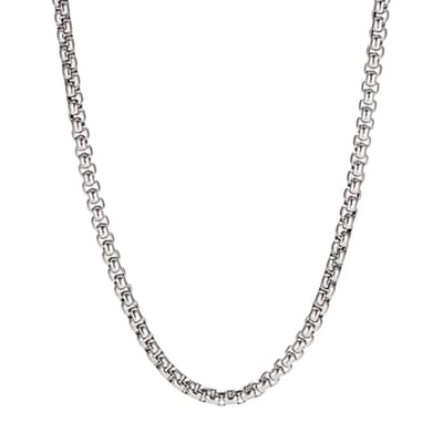 Aramat Jewels | Halskettingen | Jasseron Halsketting 4mm Zilverkleurig Staal | 75cm |75cm |4mm | Staal | Volwassenen | Verkleurd niet