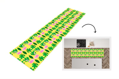 Keukenloper - Loper keuken - Flamingo - Planten - Dieren - Patroon - 200x50 cm - Keukenloper vinyl