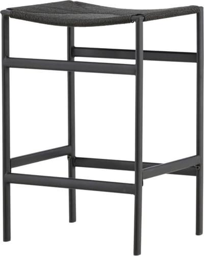 Svea - Polsty barkruk 63 cm - rattan - zwart