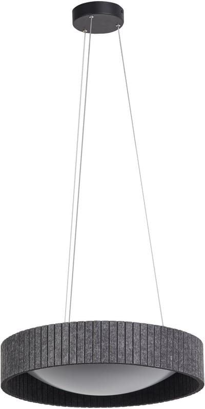 OSRAM Decor decoratieve hanglamp met vilten cilinders, 28W, 1000lm, 3000K, 830 warm wit, 500mm, vilt/metaal, IP20, donkergrijs, LED niet vervangbaar