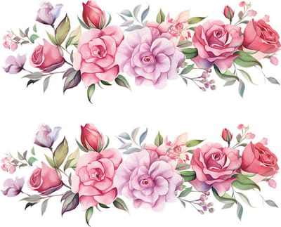 Muursticker Gepassioneerde Bloemen - Kinderkamer - Muurdecoratie - Wandsticker - Sticker Voor Kinderen 40×60CM