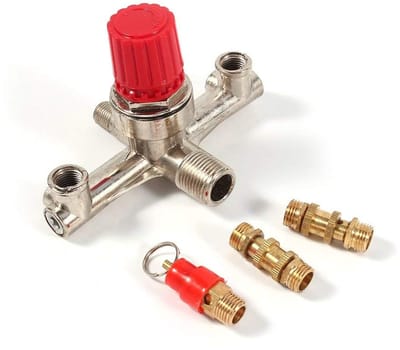 Dailygoods- Drukregelaar met houder - Pistoncompressor - Snelle decompressie - Hoge precisie - Diverse toepassingen - Originele gasindicator - Luchtcompressor