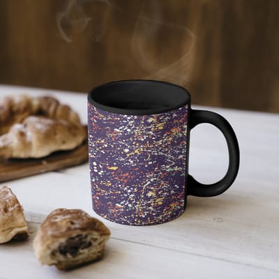 Magische Mok - Foto op Warmte Mokken - Koffiemok - Spat - Abstract - Waterverf - Stippen - Magic Mok - Beker - 350 ML - Theemok