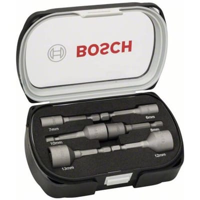 Bosch Accessories 2608551079 Dopsleutel-machinebitset 6 mm, 7 mm, 8 mm, 10 mm, 12 mm, 13 mm Aandrijving 1/4 (6,3 mm) 50 mm 1 set(s)