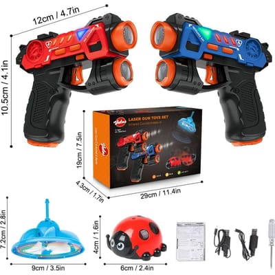 VATOS Projecteur Laser Tag Infrarouge Chasse au Canard Jeu de Tir 2 Joueurs Pistolets Cstag Jouet Jeu d'Intérieur Pour Enfants Garçons Fille Cadeau red