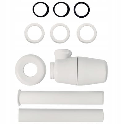 AQUI Basic - Wastafelsifon - PVC - Wit - Volledig Regelbaar