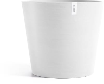 Ecopots Amsterdam 70 - Pure White - Ø70 x H61,3 cm - Ronde witte bloempot