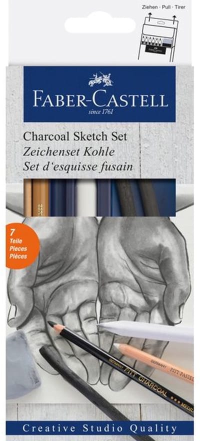 Houtskool faber-castell 7-delig | 6 stuks