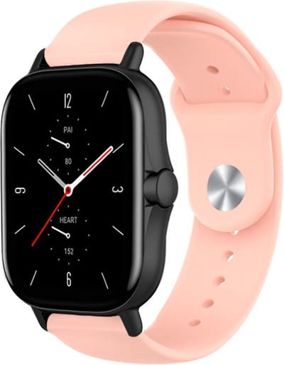 Strap-it Siliconen sport bandje - geschikt voor Xiaomi Amazfit GTS 1-2-3-4 - Mini / Amazfit Bip / Bip S / Bip Lite / Bip U Pro / Bip 3 / Amazfit GTR 42mm - roze
