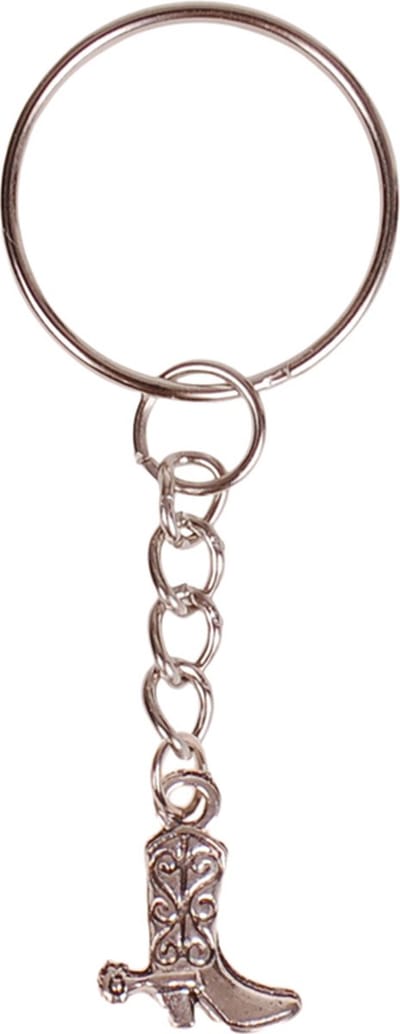Sleutelhanger - Hangertje Cowboylaars zilverkleurig 1,3cm