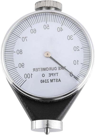 Hardheidsmeter Rubber - Durometer Tester - Materiaal Testen - Type A O D - 0-100 Ha - Zilver