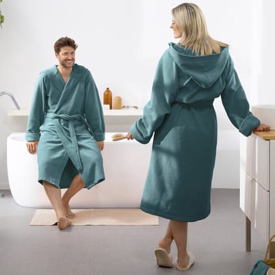Moodit Badjas Reese, Artic Blauw - S - Unisex - Katoen/Polyester