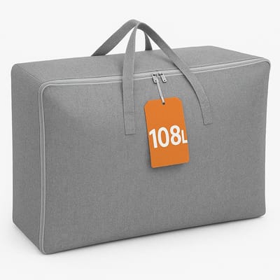 Meubelsvanjoep opbergzak Organizer - Opbergtas en Organiser voor Dekbed en Kleding - Opvouwbaar - Grijs 70 x 50 x 30 CM - Opbergdoos - Opbergbox