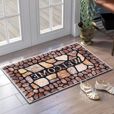 Wasbare Binnenmat met Vintage Bloemenpatroon, Kleurvol en Zacht, Antislip Korte Pool voor Badkamer, Eetkamer en Wasruimte