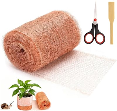 Koperband tegen slakken, effectieve slakkenhek en plantenbescherming voor tuin en huis, 10 m x 12,7 cm