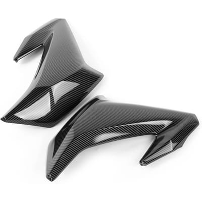 2 pièces de garniture de panneau latéral de réservoir avant en fibre de carbone pour Kawasaki Z900 2017 ?2019 gray