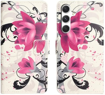 Hoesje Geschikt voor Samsung Galaxy A57 | Portemonnee Book Case | Beschermhoes | Magneet Sluiting | Bloemen Boom Print