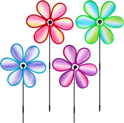 Wind Spinners - Tuindecoratie - Buitenruimte Verfraaien - Vogelafweer - 4 stuks - Meerkleurig