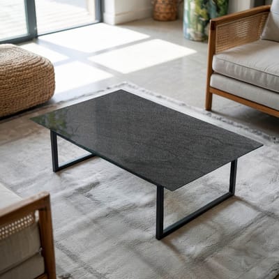 Coloray Tafelblad - Tafelblad Vierkant - 120x80 cm - Zwart - Rechthoek Glazen Tafelblad - Gehard Glas Tafelblad - Glazen Blad - Tafelblad Van Gehard Glas - Tuintafelblad woonkamerdecoratie