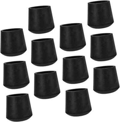 Trampoline Beschermdoppen - Poten Caps - Meubels Beschermen - Universele Pasvorm - 12 Stuks - Zwart