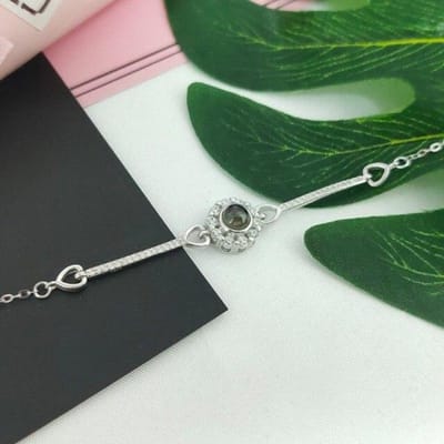 Luxe 925 Sterling Zilveren Armbanden Voor Vrouwen Fijne Sieraden Valentijns Armbanden Verstelbare Edelsteen Ketting Armband Dames white