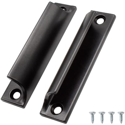 Dailygoods- Schuifdeurgrepen Aluminium - Meubelgreep - Zwart - 2 Stuks - Geschroefd - Elegant Design - Deurgreep