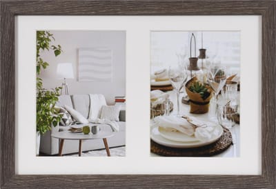 Fotolijst - Henzo - Modern Gallery - Collagelijst voor 2 foto's - Fotomaat 13x18 cm - Donkergrijs
