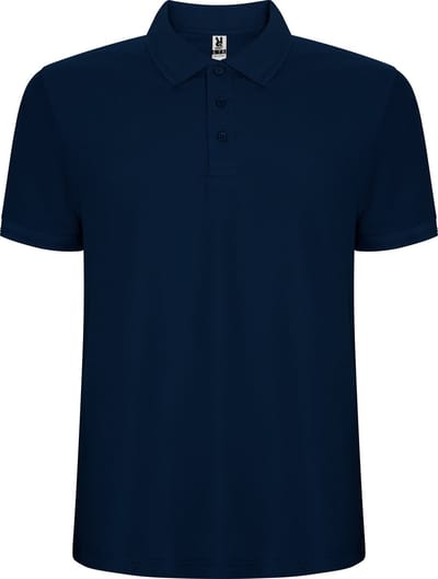 Donker Blauwe heren unisex Polo korte mouwen Pegaso merk Roly maat L
