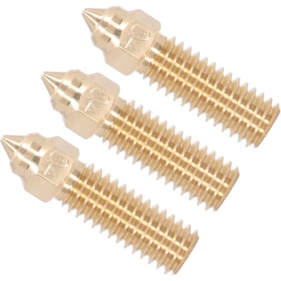 3 Stuks 3D Printer Nozzle Kit Extruder Messing Nozzles Hoge Doorstroming Hoge Temperatuur Bestendig voor Creality 0.4mm beige