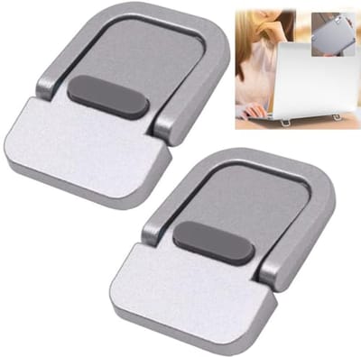 NTHProducts - Laptop Stand - Vouwbare Laptopstandaard - Ergonomisch Ontwerp - Zilver - Mini Laptophouder - Compatibel met Veel Laptops - 2 Stuks