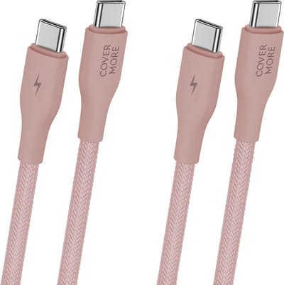 Usb C naar usb C kabel - 2 stuks - Roze - Snellader - Geschikt voor Samsung, huawei, xiaomi, oneplus, android smartphone telefoon en tablet - Oplaadkabel - Fast charging