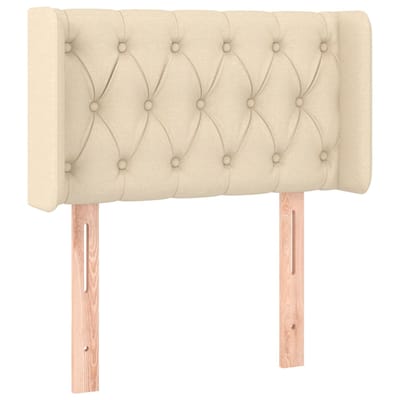 vidaXL - Hoofdbord - LED - 83x16x78/88 - cm - stof - crèmekleurig
