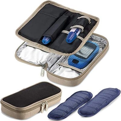 Insuline Koeltas - Diabetes Koeltas - Diabetes Tas -Zwart en Bruin