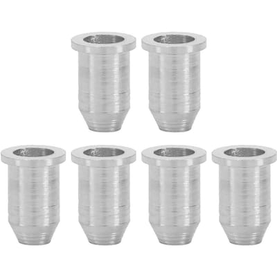 6 Stuks IJzeren Elektrische Gitaar Snaar Ferrules Gitaarsnaar Dop Instrument Accessoires (Zilver) white