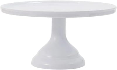 Taartstandaard - Serveerschaal Cake - Feestelijke Presentatie - Elegant Design - 30cm Doorsnee - Wit