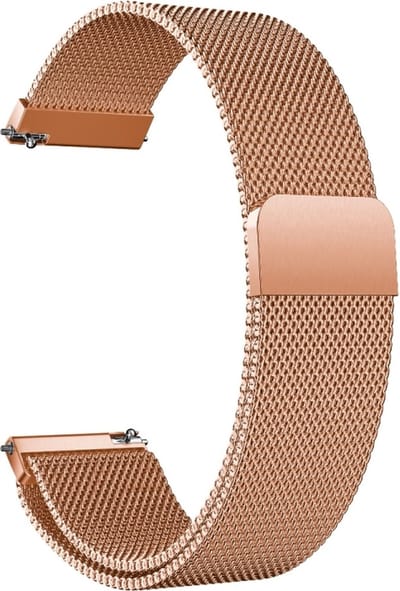 Milanees bandje - geschikt voor Garmin Venu (2 Plus) / Venu SQ (2) / Vivomove (Style - Sport) / Vivoactive 3 / 5 / 6 / Forerunner 55 / 165 / 245 / 645 / 570 - 42mm - rosegoud