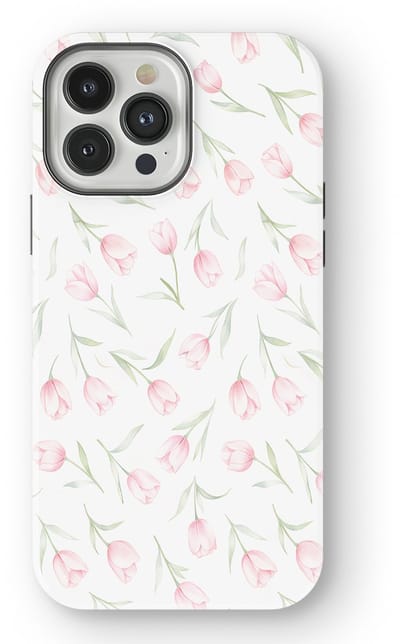 Bloemen Design Hoesje geschikt voor iPhone 13 Pro Max | Flower Print Tough Case met Mag | Shockproof | Bloemen Motief Backcover geschikt voor iPhone 13 Pro Max Soft Tulips