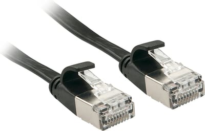 LINDY 47483 RJ45 Netwerkkabel, patchkabel CAT 6A U/FTP 3.00 m Zwart Snagless 1 stuk(s)