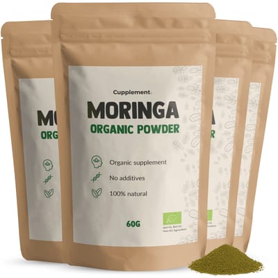 GOYU Moringa Poeder Biologisch Combideal 4x 60 gram - Oleifera – Moringa capsules - moringa olie - moringa poeder - Vegan - Zonder toevoegingen - Lab getest - 15 dagen voorraad per zakje