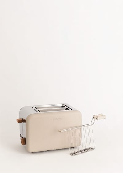 CREATE - Pack TOAST RETRO Klein Broodrooster voor breed brood + SET VAN 2 TOSTIKLEMMEN om Sandwiches