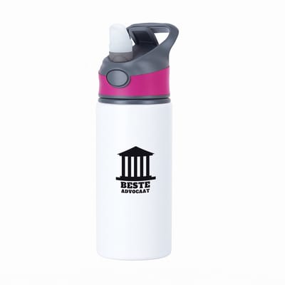 Hacebo® - beste advocaat waterfles met rietje roze - Beste advocaat - collega - cadeau - water fles - 650ML