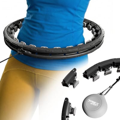 Trex Sport TX-010CHH - Hoelahoep - Met massageknoppen - 400 g - Zwart