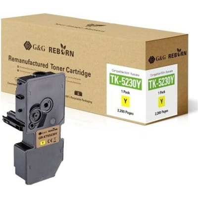 G&G Toner vervangt Kyocera TK-5230Y Compatibel Geel 2200 bladzijden Reborn remanufactured 21303