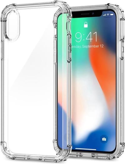New Age Devi -Hoesje geschikt voor iPhone X - Hoesje Shock Proof - Bescherming Transparant - Siliconen TPU case