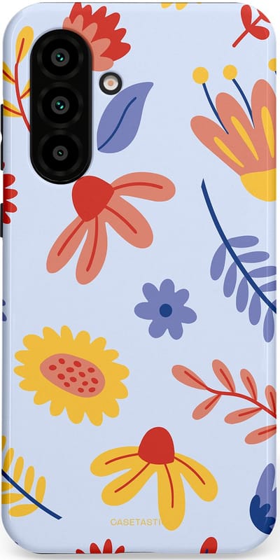 Casetastic hoesje geschikt voor Samsung Galaxy A36 / Samsung Galaxy A56 - Dubbellaagse bescherming - Bloemenval - Fashion Case - Lavendel Goud Terracotta