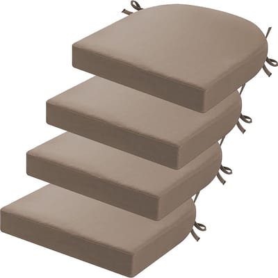 Tuinstoelkussens Set - Zitkussens Terras - Comfort Buiten - Waterdicht Polyester - 40 x 40 cm - Grijs