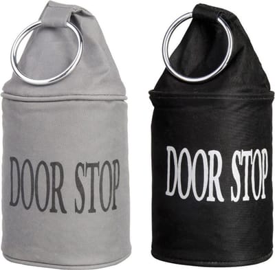 Esschert Deurstopper - 13x34x13 Cm - 2 Stuks - Canvas