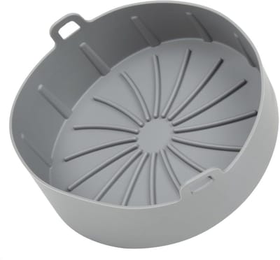 CRLYN® Airfryer Accessoires - Siliconen Bakje - Bakpapier - Grijs