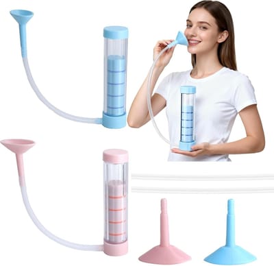 Ademtrainer, set van 2 stuks, zichtbaar gewichtssysteem met 20 g, 60 g, 100 g, in- en uitademtraining ter verbetering van de longcapaciteit, buiktrainer voor thuis, BPA-vrij en draagbaar